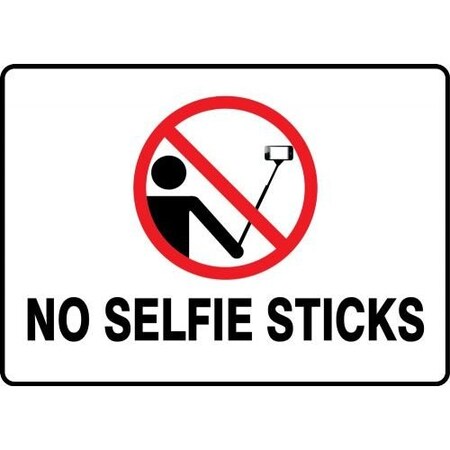 SAFETY SIGN NO SELFIE STICKS 7 X 10 MRFQ512VP